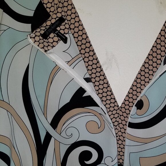 Daisy Fuentes Blouse Baby Doll Style Abstract   PXL - Picture 6 of 15